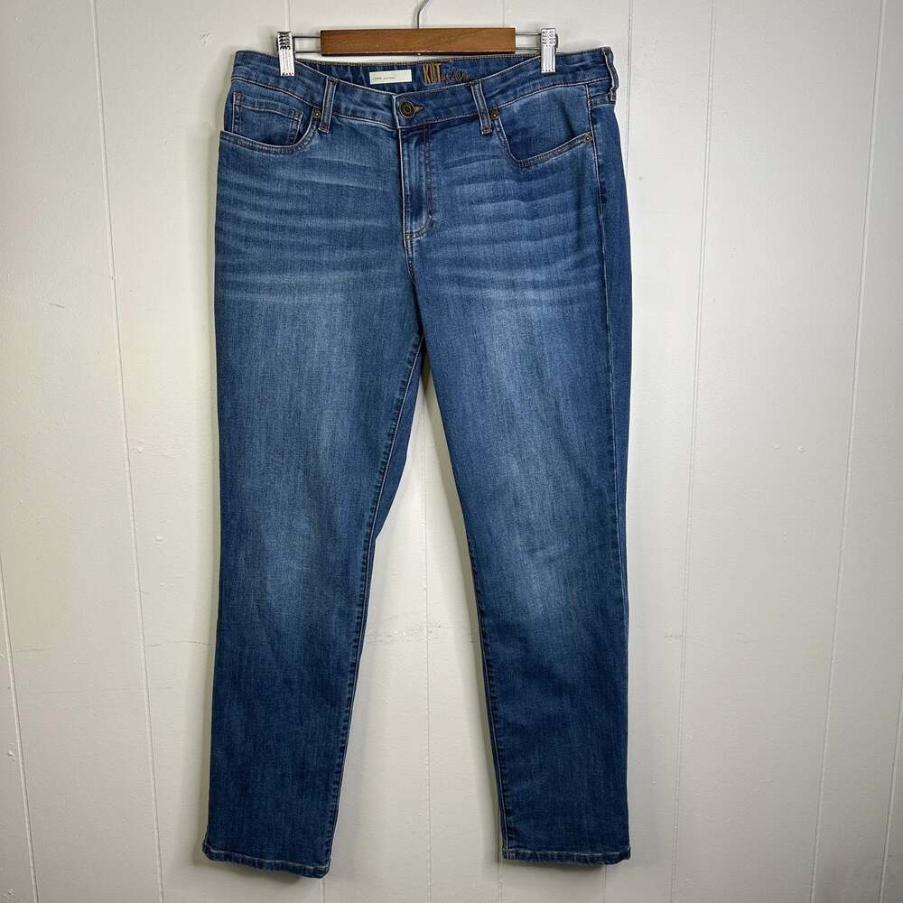 Kut from the Kloth Carrie Boyfriend Jeans Womens 14 Medium Wash Stretch Mom